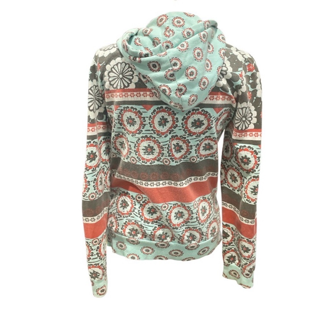 O’Neill Vintage 90’s Floral Patterned Zip-Up Hoodie Medium - Picture 4 of 4